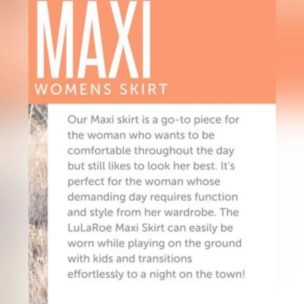 Lularoe maxi skirt - Picture 7 of 7